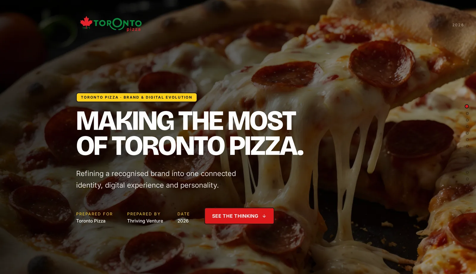 TORONTO PIZZA — Brand & Digital Evolution presentation
