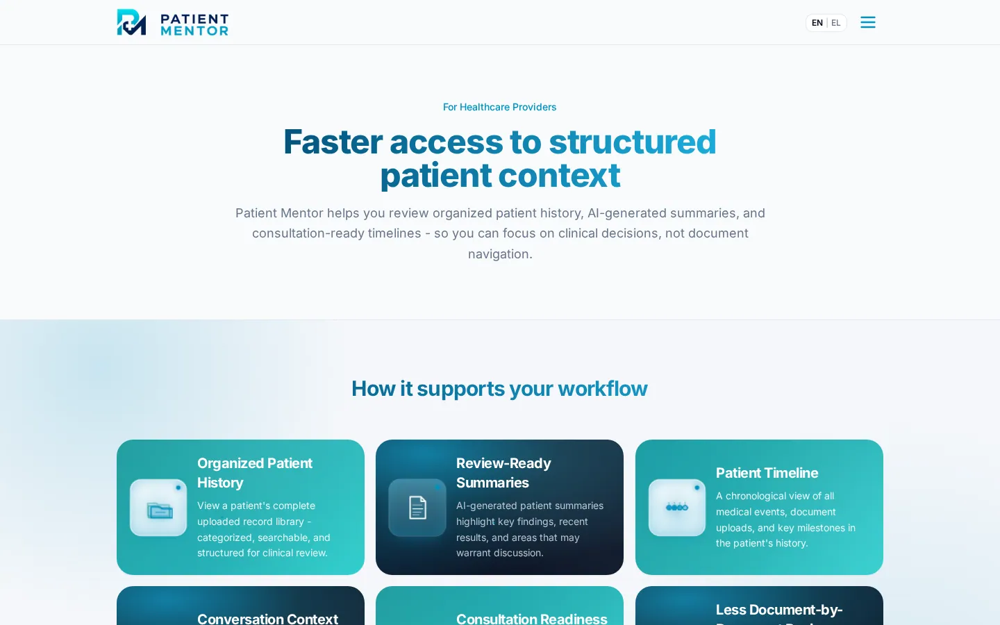 PATIENT MENTOR — FOR DOCTORS
