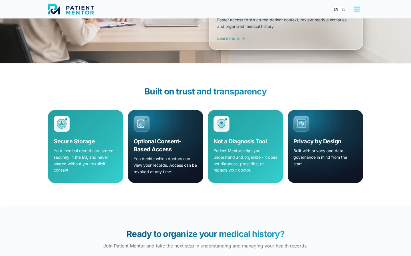 PATIENT MENTOR — TRUST & TRANSPARENCY
